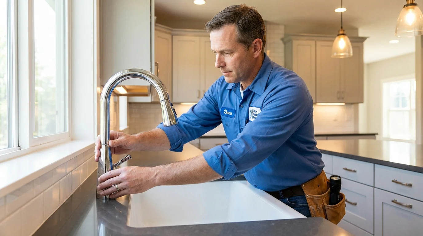 Kitchen faucet installation by Johns Plumbing LLC in Moscow Mills